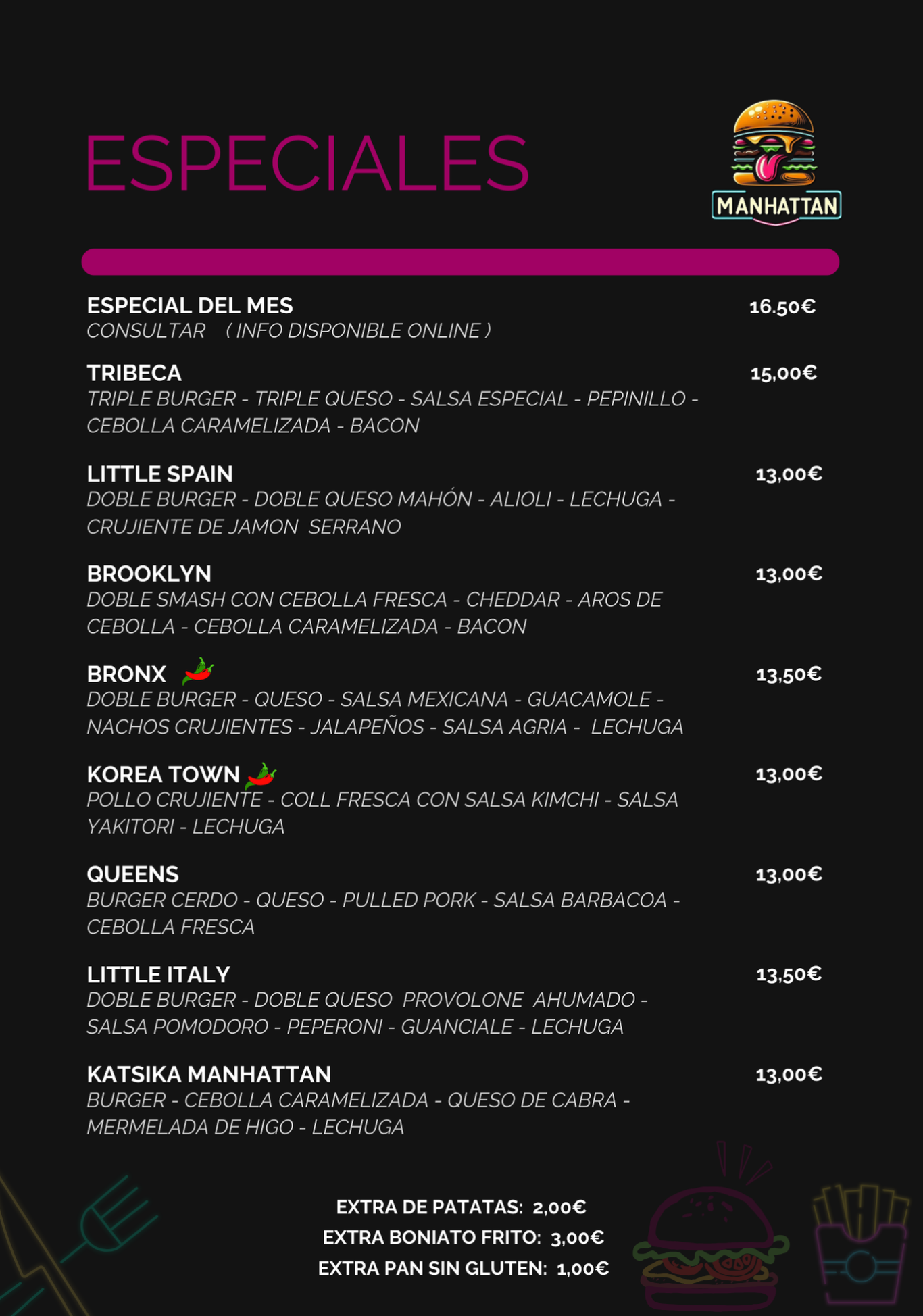 Carta de: Bebidas & Cafés